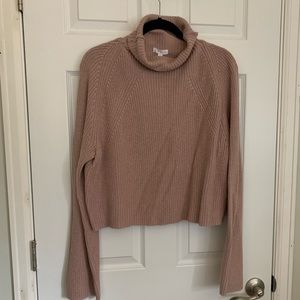 Nordstrom Leith Cropped Cowl Neck Sweater, Sz L, New with Tag